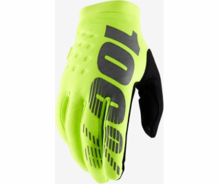 100% rukavice 100% BRISKER Youth Glove fluo žlutá vel. XL...