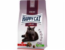 Happy Cat Sterilizované bavorské hovězí, suché krmivo, pro sterilizované kočky, bavorské hovězí maso, 1,3 kg, sáček