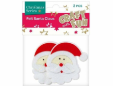 Craft with Fun Dekorativní plstěný ornament Santa Claus, 2 prvky