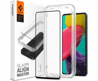 Spigen TEPLENÉ SKLO SPIGEN ALM GLASS FC GALAXY M53 5G ČERNÉ