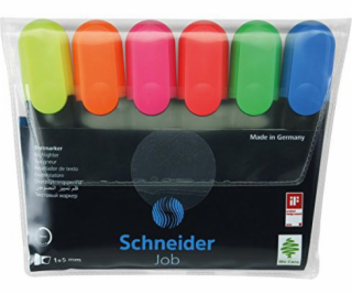 Schneider Highlighter Job 6 kusů, mix barev