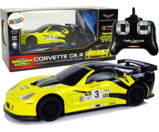 Leantoys Import Sports Car R/C 1:24 Corvette Yellow C6.R ...