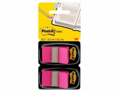 Post-it Indexovací záložky 680-BP2EU jasně růžová, 25x43mm, 2x50ks (3M0098)