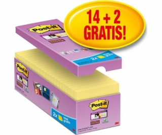 Post-it Post-it Super Sticky Notes (654-P16SSCY-EU), 76x7...