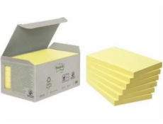 Post-It 3M Ekologické samolepicí papírky Post-it_ s certifikátem PEFC Recycled, žluté, 76x76 mm, 6 bloků po 100 bankovkách,