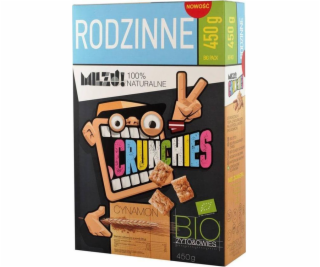 Milzu Crunchies žitno-ovesné skořicové vločky BIO 450g