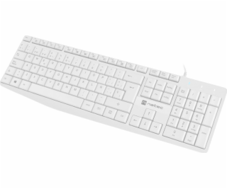 Klávesnice Natec NATEC NAUTILUS ES SLIM KEYBOARD WHITE