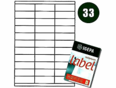 Mondi LABELS A4 IGEPA 70,0 X 25,4 MM BÍLÁ (100)