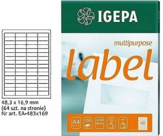 Mondi LABELS A4 IGEPA 48,3 X 16,9 MM BÍLÁ (100)