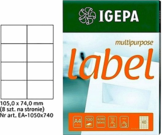 Mondi LABELS A4 IGEPA 105 X 74,0 MM BÍLÁ (100)