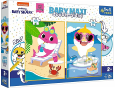 Trefl Oboustranné puzzle 2x10 dílků Baby Maxi Happy Shark Day 4v1