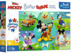 Trefl Puzzle 60 dílků Super Shape XXL S Mickeym je vždy zábava