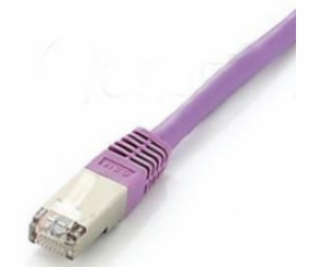 Equip Patchcord S/FTP, Cat6A, 0,5m, růžový (605657)