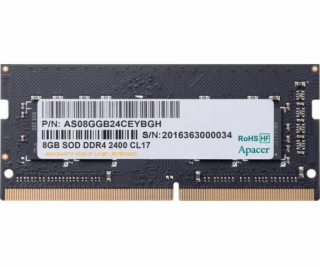 Paměť notebooku Apacer SODIMM, DDR4, 16 GB, 2666 MHz, CL1...