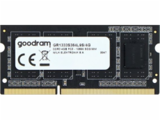 Paměť notebooku GoodRam SODIMM, DDR3, 4 GB, 1333 MHz, CL9 (GR1333S364L9S/4G)