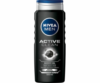 Nivea Active Clean sprchový gel 3v1 500ml