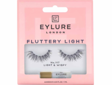 Eylure EYLURE řasy s lepidlem FLUTTERY LIGHT No.117 Light & Wispy