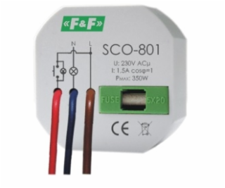 F&F Stmívač osvětlení SCO-801 bez paměti 230V AC 350W šed...