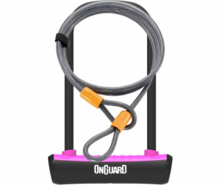 ONGUARD U-Lock zámek na kolo Neon růžový 10x1200 mm (8154PN)