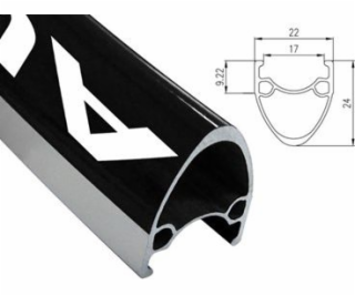 ALEXRIMS AT490 silniční ráfek 700x28 děr CNC strana černá...