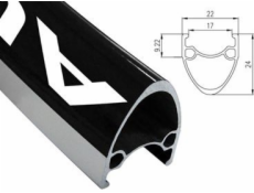 ALEXRIMS AT490 silniční ráfek 700x28 děr CNC strana černá (ALX-AT49028)