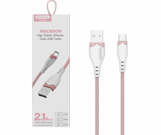 Somostel USB-A - USB-C USB kabel 1,2 m růžový (28263)