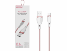 Somostel USB-A - USB-C USB kabel 1,2 m růžový (28263)