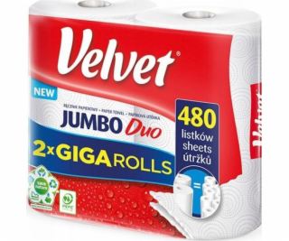 Velvet VELVET JUMBO DUO ručník 2 role 2 vrstvy 2x240 listů