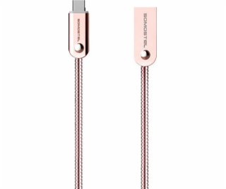 Somostel USB-A - microUSB USB kabel 1 m růžový (29029)