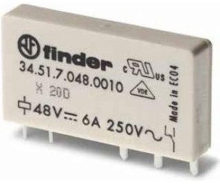 Finder Relay 1P 6A 24V DC AgSnO2 contact (34.51.7.024.4010)