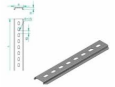 Baks TH35 SZP35H7/1 EURO nosná lišta děrovaná 1m 1,0mm (613110)