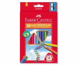 Faber-Castell Jumbo trojúhelníkové pastelky 30 barev + oř...