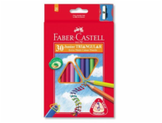 Faber-Castell Jumbo trojúhelníkové pastelky 30 barev + ořezávátko Faber-Castell Kartonové balení (116530 FC)