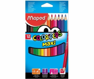 Maxi pastelky Maped Colorpeps, trojúhelníkové, 12 barev M...