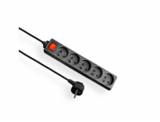 Elgotech Economic power strip 5 zásuvek 1,5 m černá (EPS-501.5W6-2)