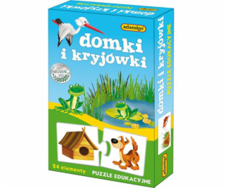 Adamigo vzdělávací puzzle domečky a skrýše (6670)