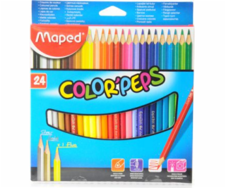 Pastelky Maped Colorpeps, trojúhelníkové, 24 barev (205576)