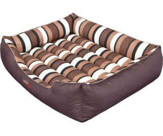 HOBBYDOG Comfort Bed - Hnědá s L popruhy