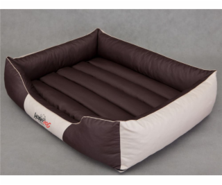 HOBBYDOG Comfort Bed - Hnědá s XL krémovou