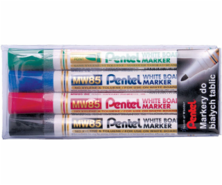 Popisovač Pentel Dry-erase MW85, 4 barvy + POUZDRO