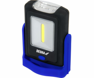 DEDRA 1W COB LED + 3LED OBDÉLNÍKOVÁ BATERKA SE ZÁKLADNÍ B...