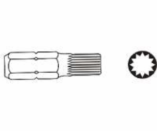 Hrot Jonnesway SPLINE XZN M14x75mm 6-úhelníkový 10mm D10M...