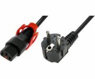 MicroConnect IEC LOCK+ C13 - R/A napájecí kabel SCHUKO, 2...