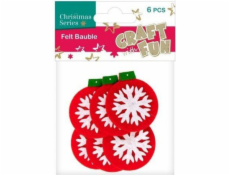 Craft with Fun Dekorativní plstěný ornament, 6 prvků