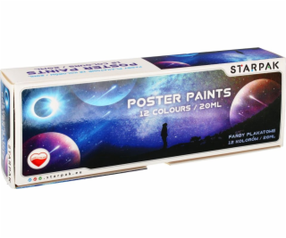 Barvy na plakát Starpak Space 12 barev 20 ml