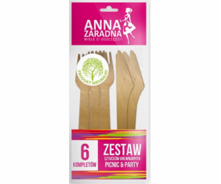 Anna Zaradna Sada dřevěných příborů ANNA ZARADNA, 6 sad, ...