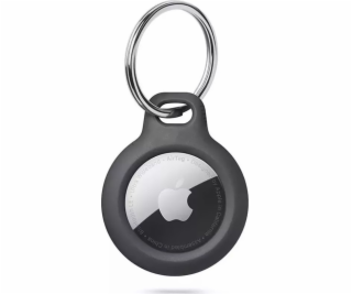 Hrubá klíčenka s TPU karabinou pro Apple AirTag Black