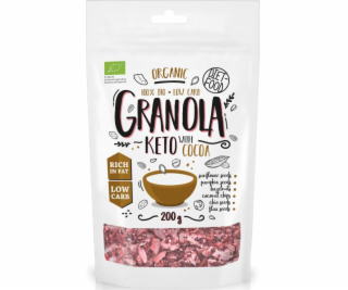 Dietní jídlo Keto granola s kakaem a pomerančovým olejem ...