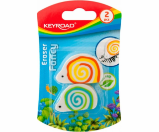 Keyroad Keyroad Universal Eraser Snail, 2 ks, blistr, Mix...