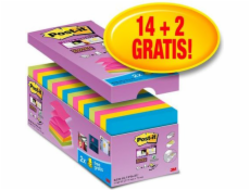 Post-it Samolepící podložka SUPER STICKY Z-NOTES R330-SS-VP16 76x76mm mix barev, 16 kusů (3M0584)